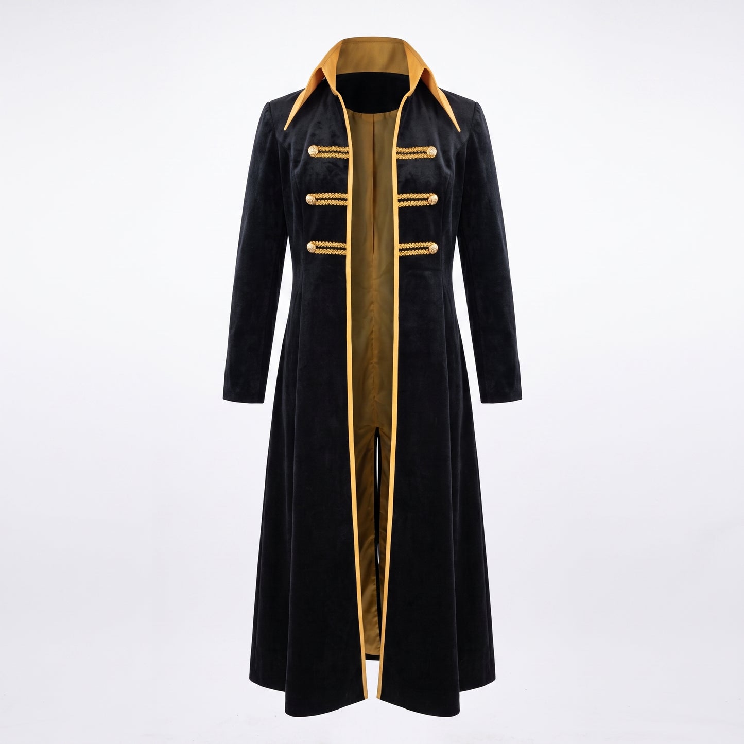 Mens Black Velvet Vintage Tailcoat