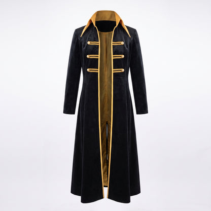 Mens Black Velvet Vintage Tailcoat