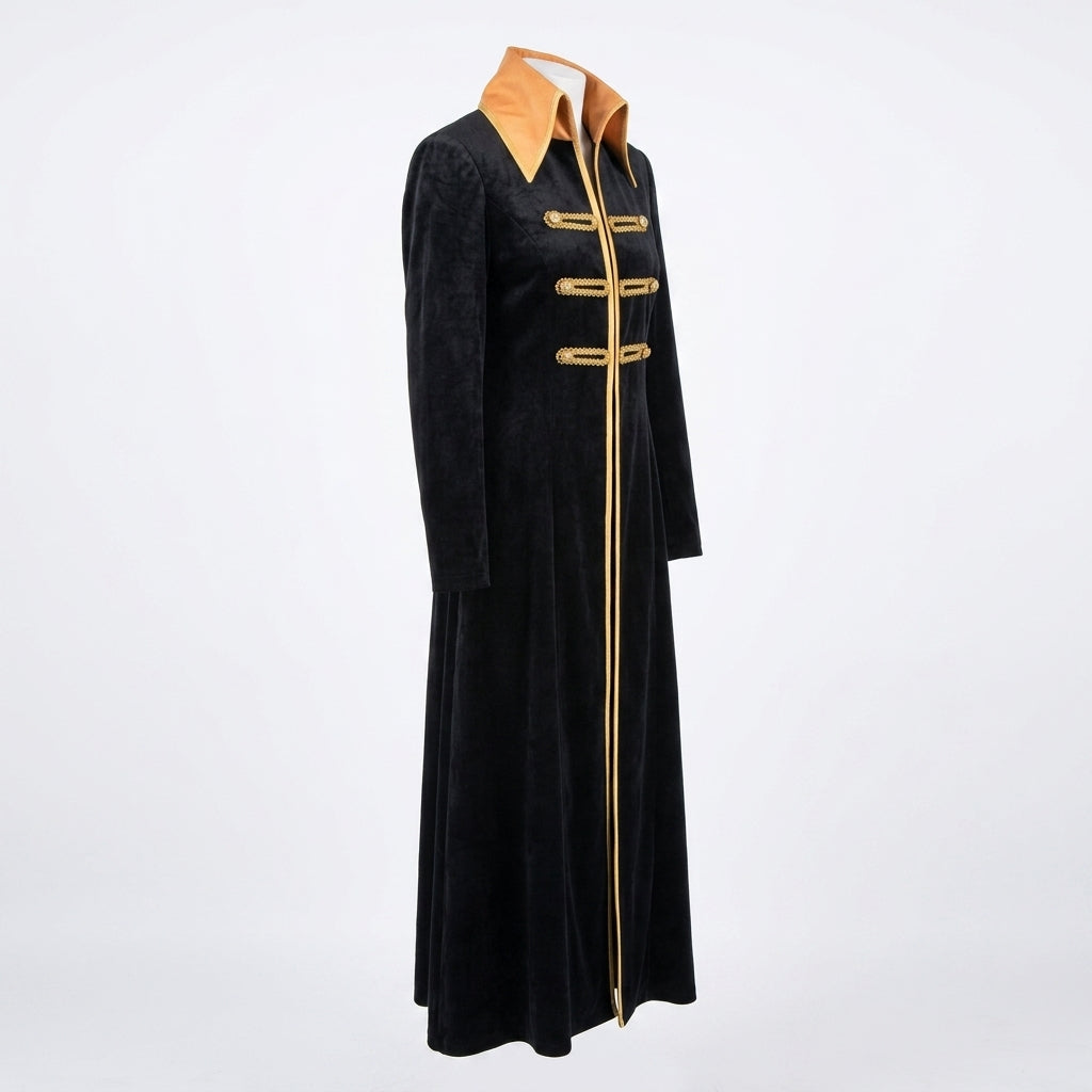Mens Black Velvet Vintage Tailcoat