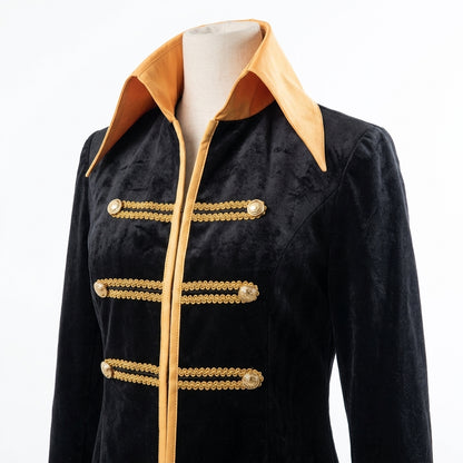 Mens Black Velvet Vintage Tailcoat