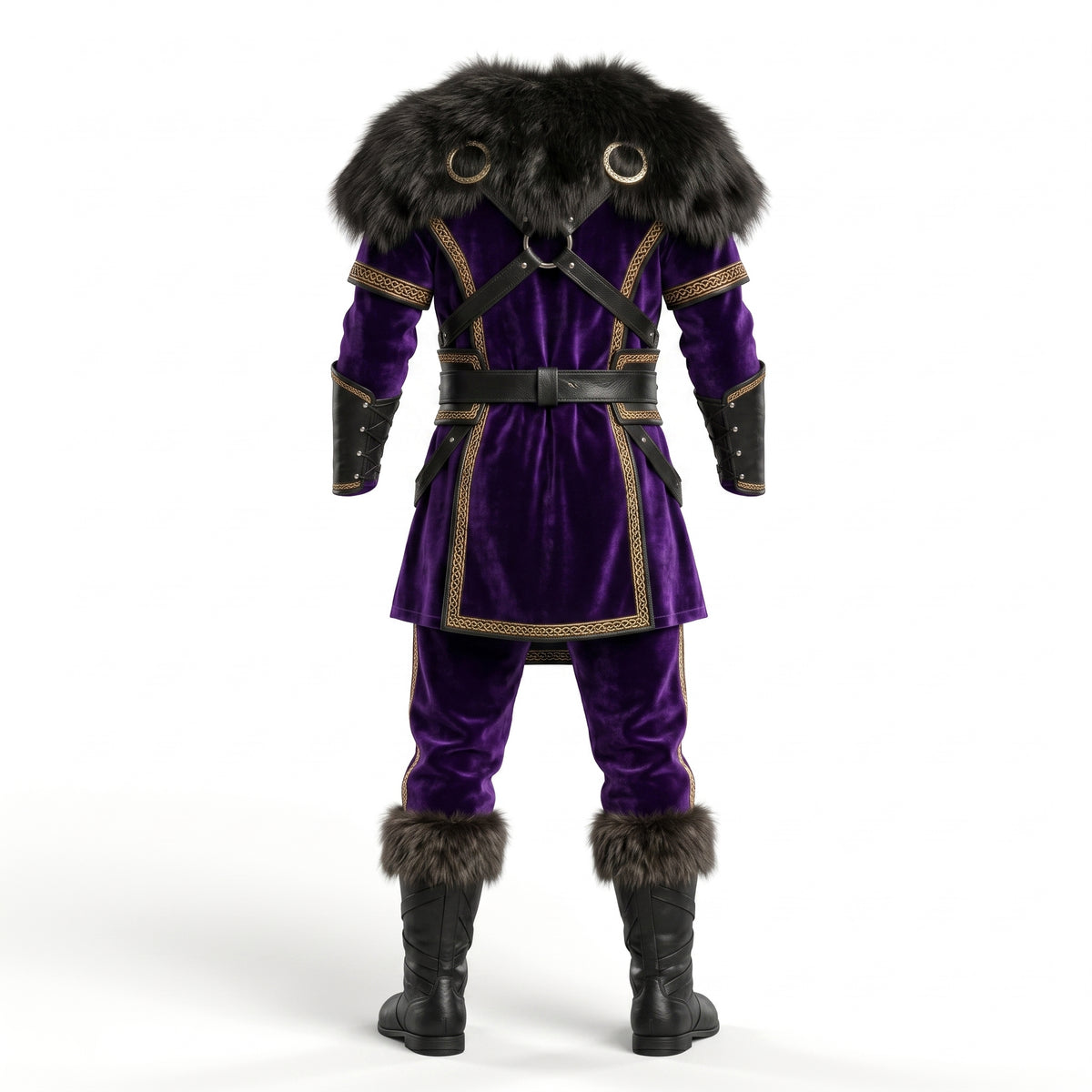 Elven Warrior Armor Costume - Purple Velvet Fantasy Cosplay Set
