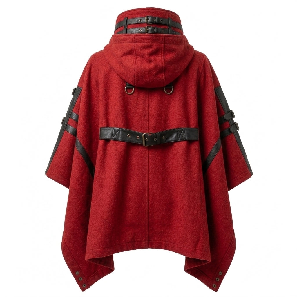 Red Wool Tactical Cloak