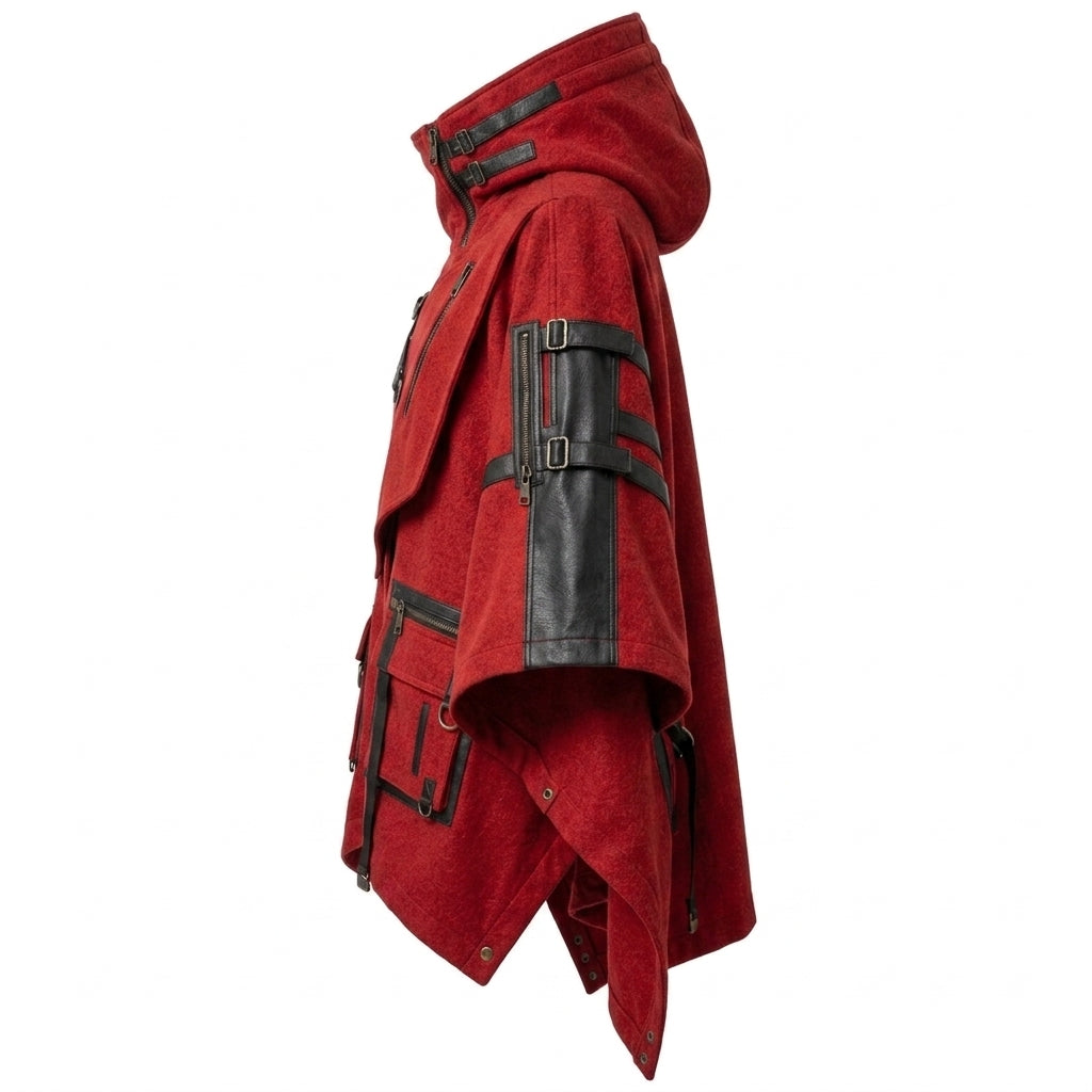 Red Wool Tactical Cloak