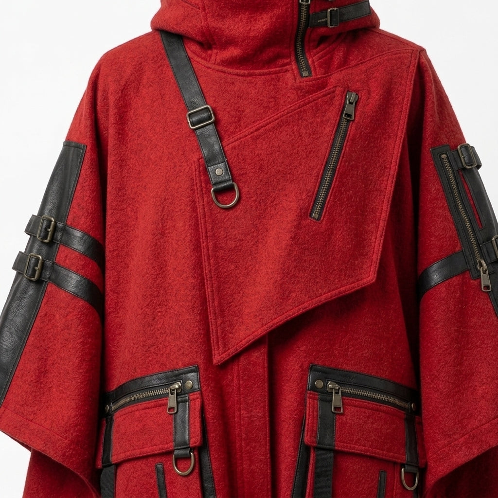 Red Wool Tactical Cloak