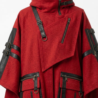 Red Wool Tactical Cloak