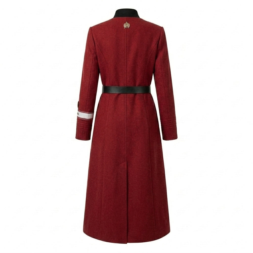 Red Sci-Fi Officer Coat - Star trek Uniform Costume with Emblem Belt