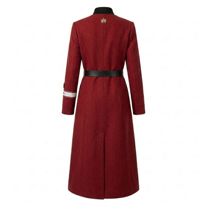 Red Sci-Fi Officer Coat - Star trek Uniform Costume with Emblem Belt