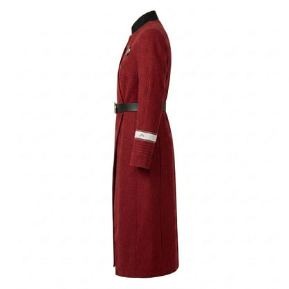 Red Sci-Fi Officer Coat - Star trek Uniform Costume with Emblem Belt