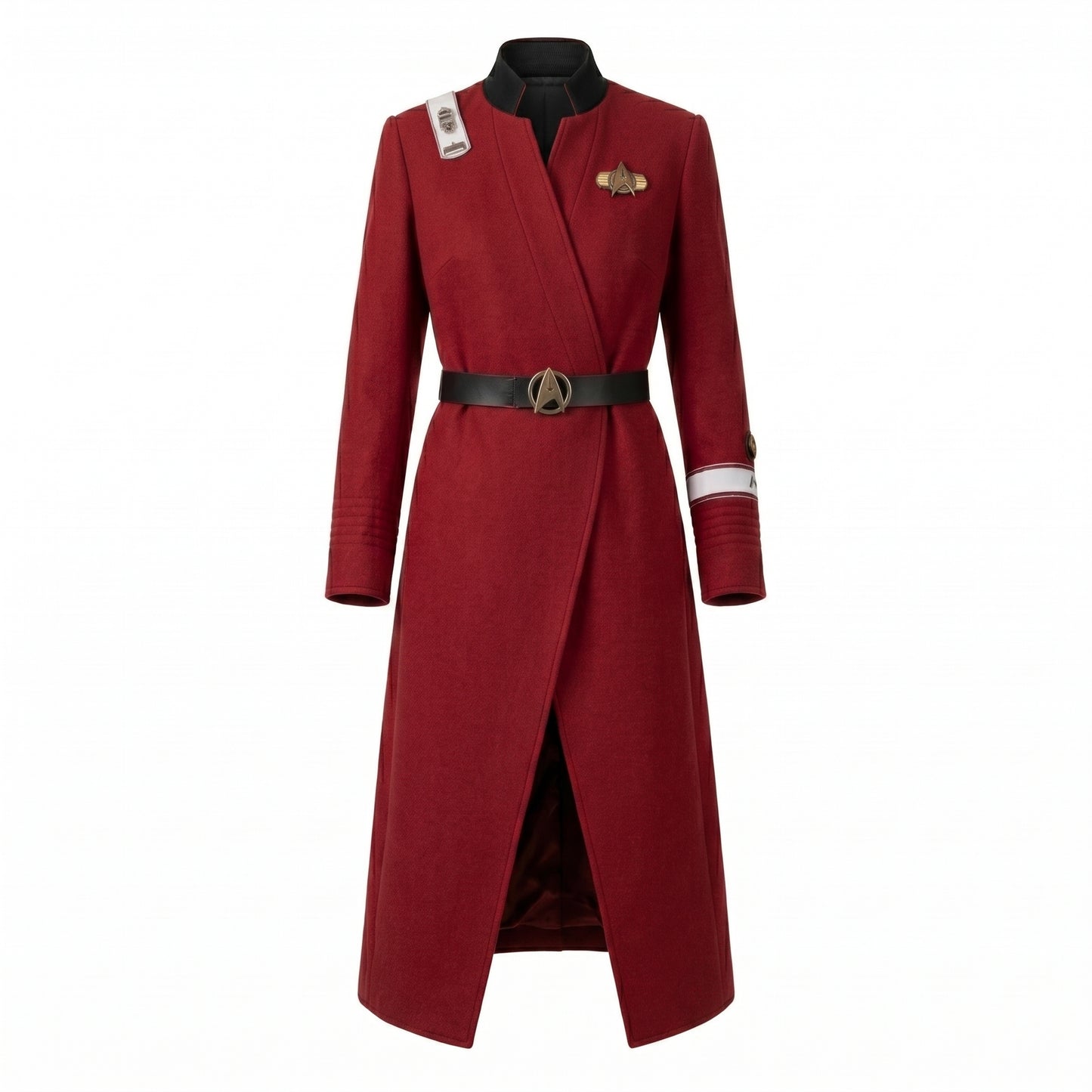 Red Sci-Fi Officer Coat - Star trek Uniform Costume with Emblem Belt