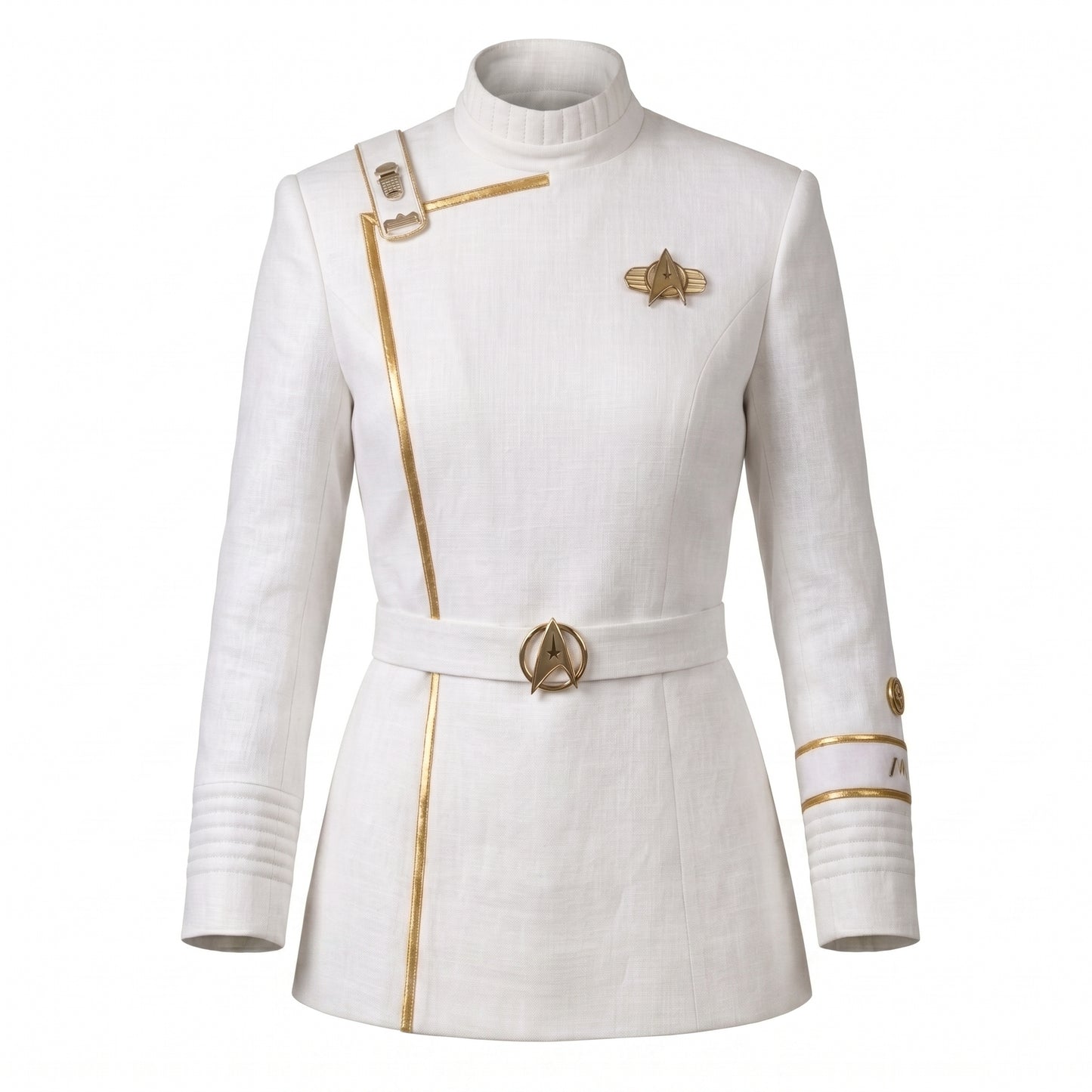 White Gold Sci-Fi Officer Jacket