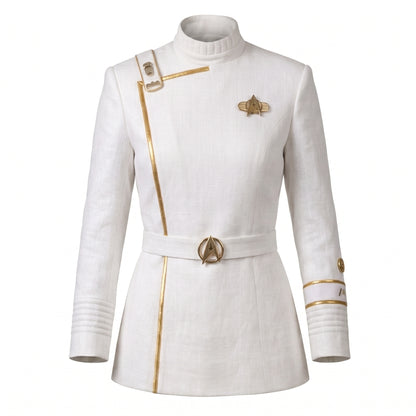 White Gold Sci-Fi Officer Jacket
