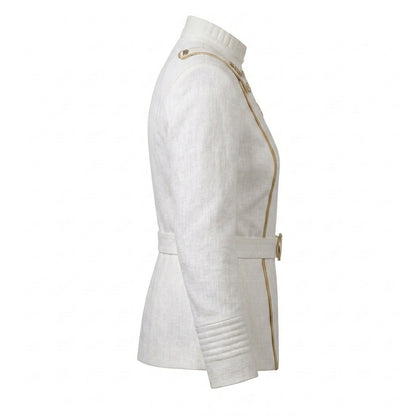 White Gold Sci-Fi Officer Jacket